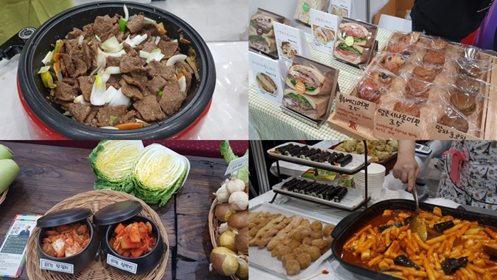 Nhiều món ăn dành cho những người Vegan như Bulgogi được làm bằng thịt đậu nành, Kimchi, bánh gạo và món tráng miệng đã xuất hiện tại lễ hội Vegan Festa đã được tổ chức ở Trung tâm aT, thành phố Seoul vào ngày 25/1 vừa qua. (Ảnh: Phóng viên Kim Hyelin)