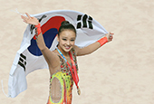 Son Yeon-jae giành được huy chương vàng thể dục nhịp điệu tại Gwangju 