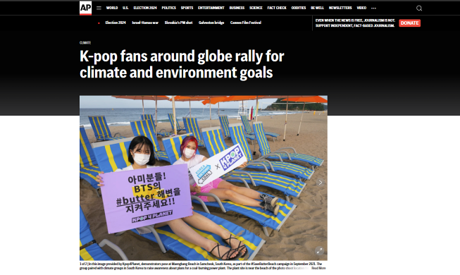 Người hâm mộ K-pop trên toàn cầu cùng hợp sức cho hoạt động bảo vệ môi trường