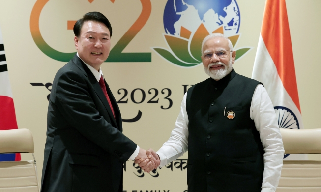Lãnh đạo Hàn Quốc - Ấn Độ trao đổi điện mừng kỷ niệm 50 năm quan hệ ngoại giao