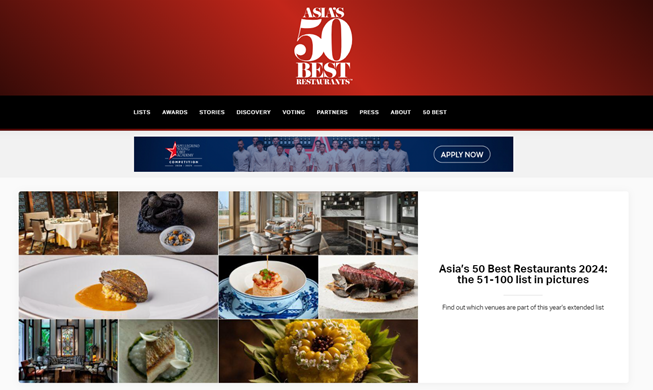 Sự kiện vinh danh 50 nhà hàng tốt nhất châu Á sẽ diễn ra tại Seoul