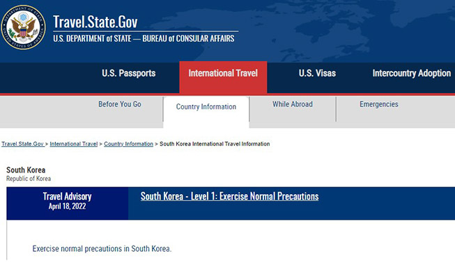 Covid-19: Mỹ hạ mức độ cảnh báo đi lại tới Hàn Quốc xuống mức thấp nhất
