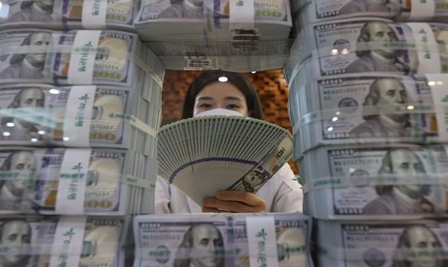 Hàn Quốc đứng thứ 8 thế giới về dự trữ ngoại hối trong tháng 7 với 458,6 tỷ USD