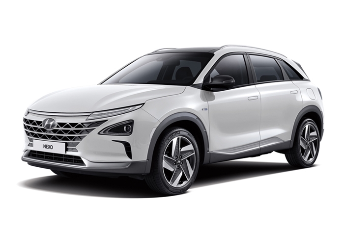 Hình ảnh này là xe chạy pin nhiên liệu hydro ‘Nexo’. (Ảnh: Công ty xe hơi Hyundai)