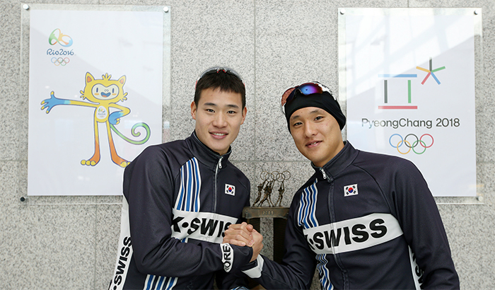 Kim Ji Hwan (trái) và Heo Min Ho chứa đầy sự quyết tâm với Rio
Olympic. 