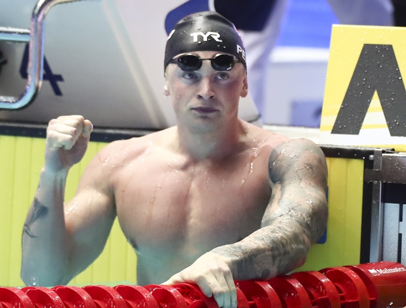 Adam Peaty, vận động viên bơi lội của Anh đã lập kỷ lục thế giới mới trong trận bán kết môn bơi ếch nam nội dung 100 mét của Giải vô địch bơi lội thế giới 2019 tại Gwangju được tổ chức tại Trung tâm thể thao dưới nước thành phố nằm ở Đại học Nambu, thành phố Gwangju vào ngày 21/7 vừa qua. (Ảnh: Yonhap News)