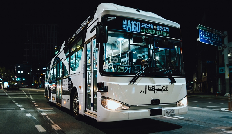 Chính quyền thành phố Seoul sẽ đưa xe buýt điện tự lái sáng sớm đi vào hoạt động từ ngày 26/11. (Ảnh: Chính quyền thành phố Seoul)