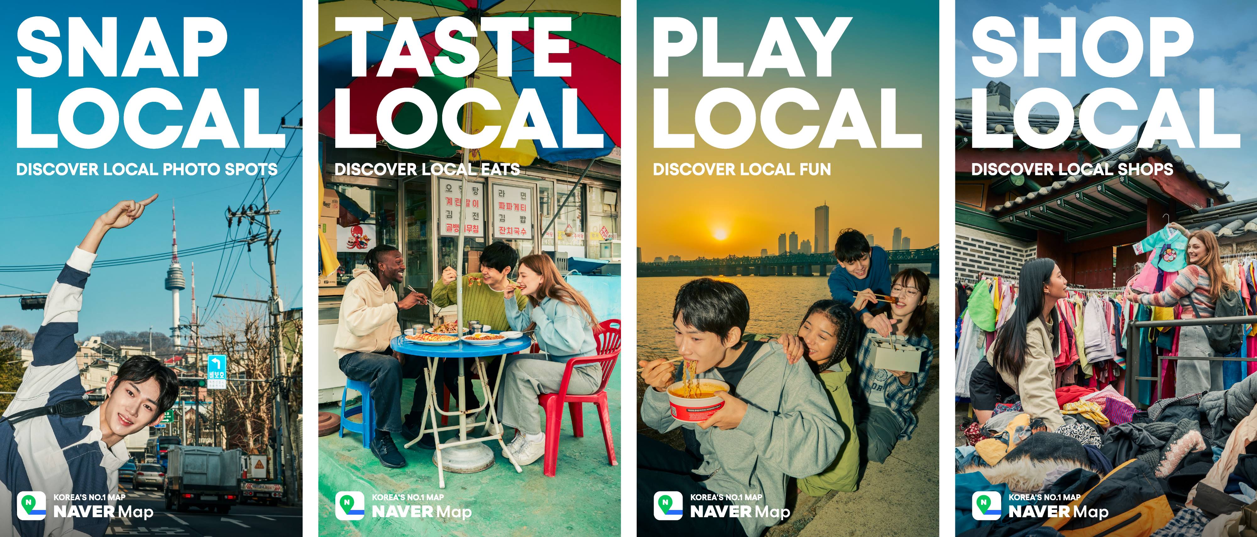 Bản đồ NAVER Map sẽ triển khai một chiến dịch mang tên “BE LOCAL” để giới thiệu những địa điểm “hot” được thế hệ MZ của Hàn Quốc yêu thích cho du khách quốc tế. (Ảnh: NAVER) 