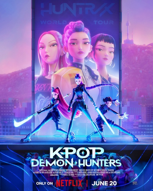 Poster chính thức của bộ phim hoạt hình “KPop Demon Hunters”. (Ảnh: Netflix)