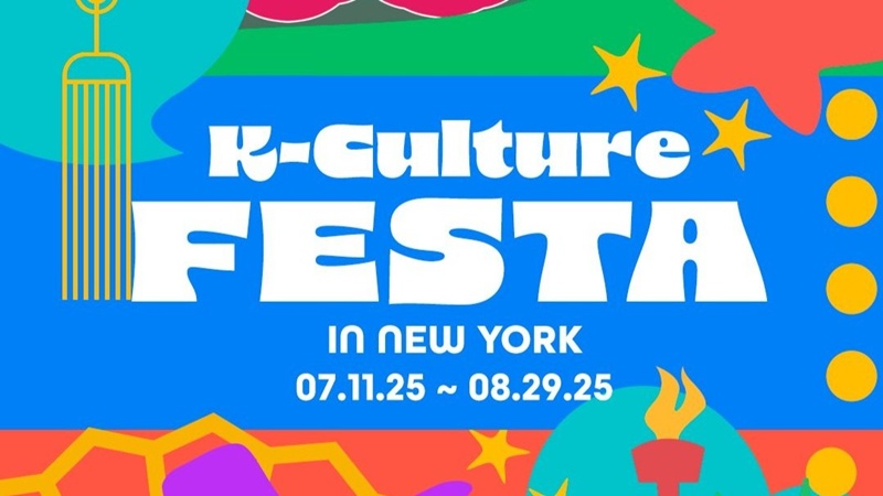 Poster chính thức của lễ hội “K-culture Festa in New York”. (Ảnh: Trung tâm Văn hóa Hàn Quốc tại New York)