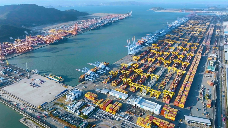 Toàn cảnh của Cảng mới Busan. (Ảnh: Cảng vụ Busan)