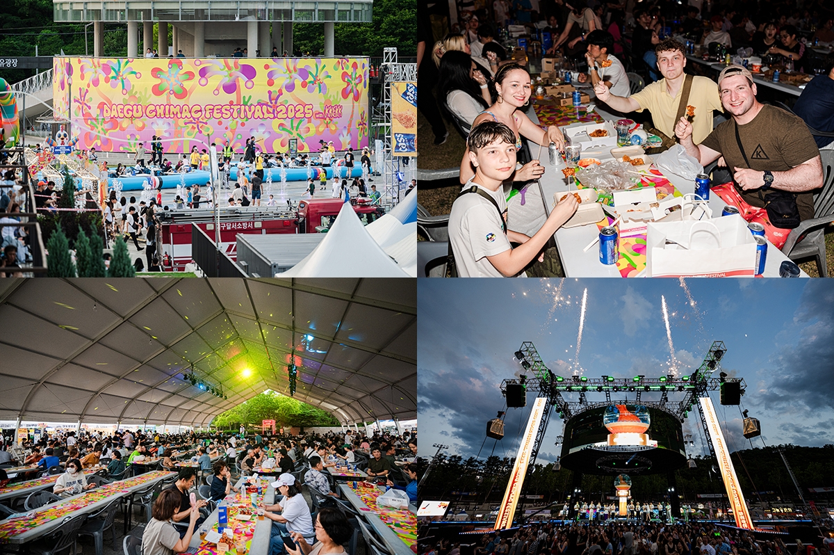 H&igrave;nh ảnh thực tế tại&nbsp;Lễ hội G&agrave; r&aacute;n v&agrave; Bia Daegu 2025 (Daegu Chimac Festival) diễn ra từ ng&agrave;y 2~6/7/2025&nbsp;ở&nbsp;quận Dalseo, th&agrave;nh phố Daegu. (Ảnh: Ch&iacute;nh quyền th&agrave;nh phố Daegu)