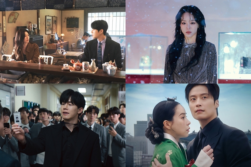 (Từ ảnh tr&ecirc;n b&ecirc;n tr&aacute;i, theo chiều kim đồng hồ) C&aacute;c loạt phim H&agrave;n Quốc của Netflix gồm &ldquo;Tiếng y&ecirc;u n&agrave;y anh dịch được kh&ocirc;ng?&rdquo;, &ldquo;Nghệ thuật lừa dối của Sarah, &ldquo;Brave New World&rdquo; v&agrave; &ldquo;B&agrave;i học đ&aacute;ng đời&rdquo;. (Ảnh:&nbsp;Netflix Tudum)