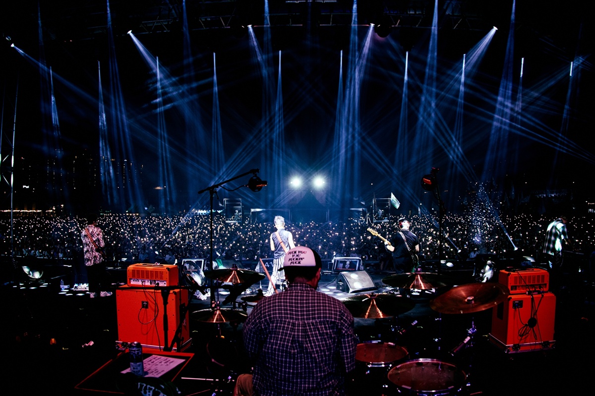 Hình ảnh Lễ hội Rock Pentaport Incheon tại Công viên Lễ hội Ánh trăng Songdo, thành phố Incheon, từ ngày 1-3/8 năm ngoái. (Ảnh: Chính quyền thành phố Incheon)