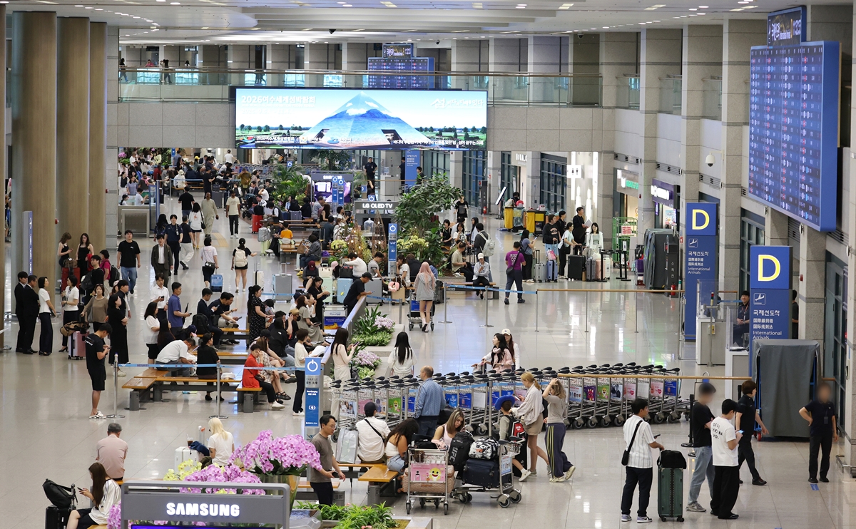 S&acirc;n bay Quốc tế Incheon đứng đầu thế giới về lượng h&agrave;nh kh&aacute;ch tr&ecirc;n c&aacute;c đường bay quốc tế trong nửa đầu năm nay. (Ảnh: Yonhap News)