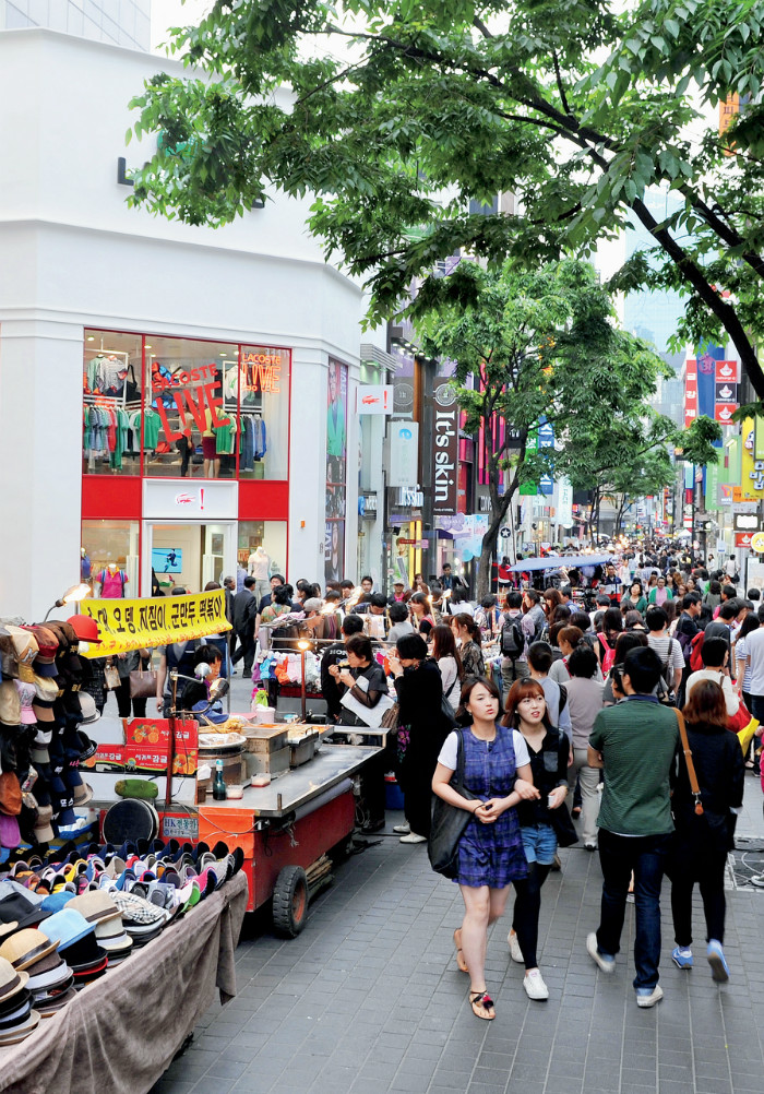 Myeong-dong. Korea’s busiest fashion district and the number one attraction among international shoppers visiting Seoul
