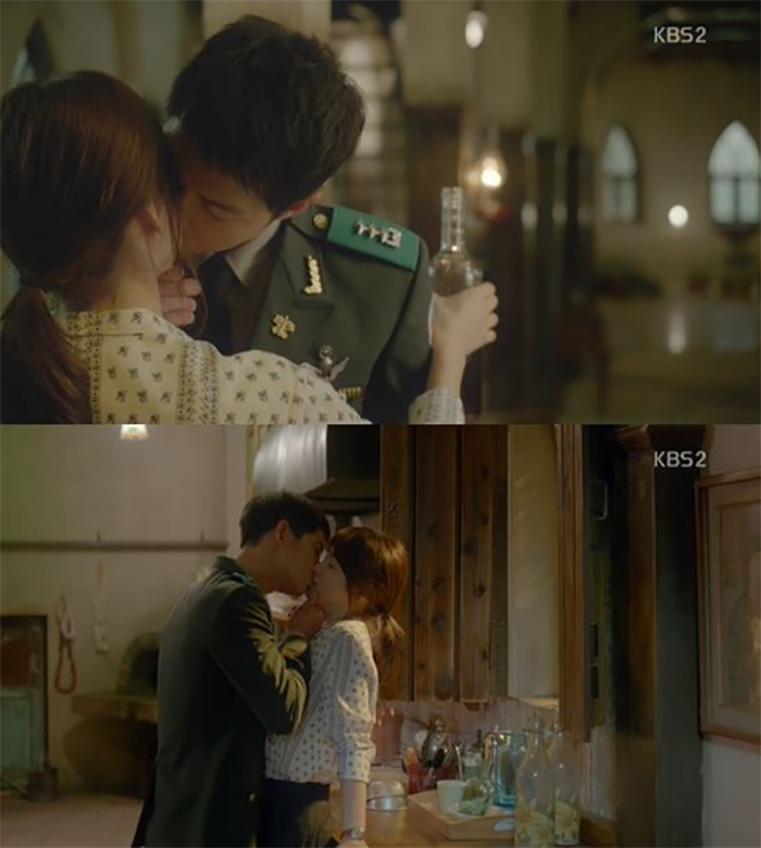 ‘태양의 후예 스페셜’에서 송중기와 송혜교가 나눈 와인키스신이 재조명되었다. 