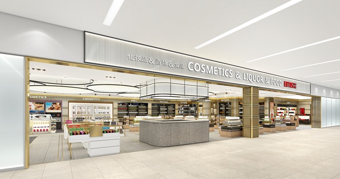 Cửa hàng miễn thuế nằm ở các sảnh đến của Sân bay Quốc tế Incheon dự kiến sẽ mở cửa vào ngày 31/5 sắp tới. Đây là toàn cảnh của cửa hàng miễn thuế Entas tại sảnh đến ở Nhà ga hành khách số 2. (Ảnh: Tập đoàn sân bay quốc tế Incheon)