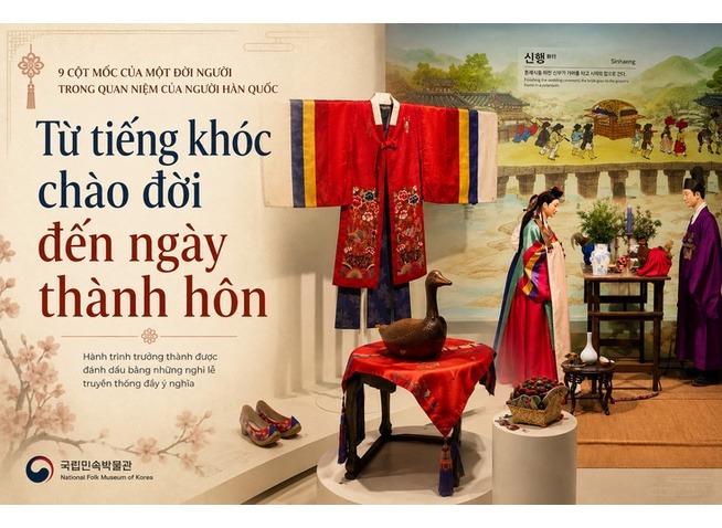 Theo dấu một đời người Hàn Quốc: Từ tiếng khóc chào đời đến ngày thành hôn