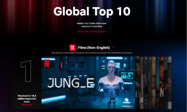 Phim điện ảnh “Jung_E” đứng đầu bảng xếp hạng toàn cầu Netflix