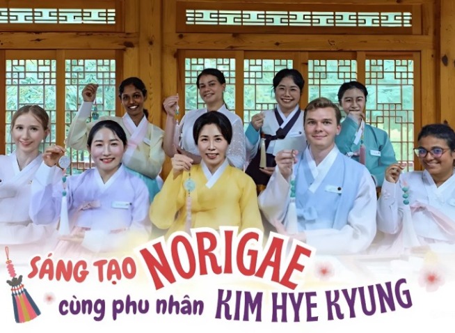 Trải nghiệm làm Norigae, khám phá vẻ đẹp nghề thủ công truyền thống Hàn Quốc cùng bạn bè quốc tế