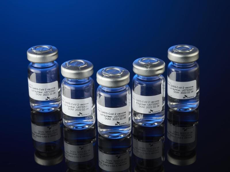 SKYCovione, một loại vaccine Covid-19 do công ty SK Bioscience (Hàn Quốc) phát triển, vào ngày 29 tháng 6 đã được Bộ An toàn Thực phẩm và Dược phẩm phê duyệt. (Ảnh: SK Bioscience) 