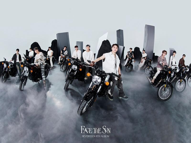 Poster cho album phòng thu thứ tư “Face the Sun” của nhóm nhạc K-pop Seventeen. (Ảnh: Trang web của Pledis Entertainment)