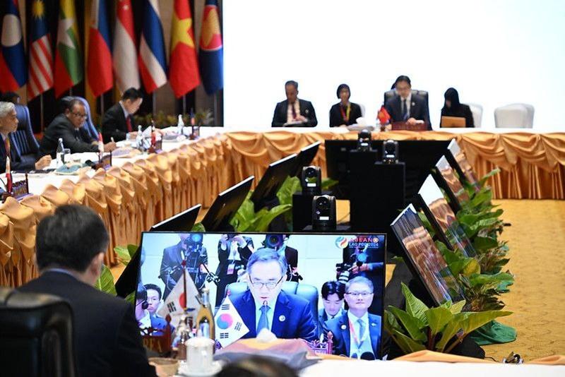 Hội nghị cấp Bộ trưởng Ngoại giao Hàn Quốc - Hiệp hội các quốc gia Đông Nam Á (ASEAN) lần thứ 27 ở thành phố Viêng Chăn, Lào vào ngày 26/7/2024. (Ảnh: Bộ Ngoại giao Hàn Quốc) 