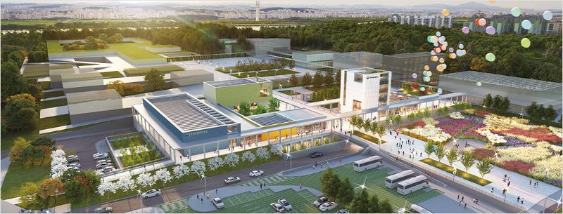 Tổng thể Khu phức hợp Bảo tàng Quốc gia tại Thành phố tự trị đặc biệt Sejong. (Ảnh: Cơ quan Xây dựng Thành phố Hành chính Trung tâm) 