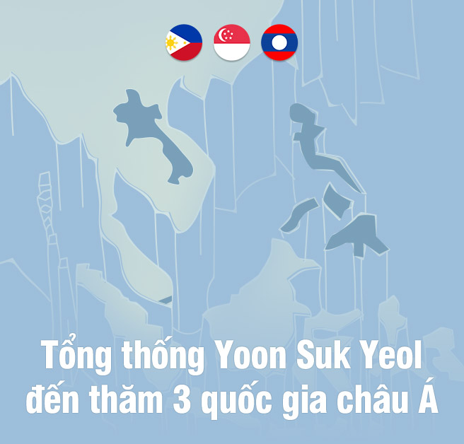 Tổng thống Yoon Suk Yeol đến thăm 3 quốc gia châu Á