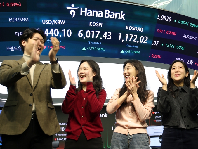 KOSPI lần đầu vượt mức 6,000 điểm, chỉ một tháng sau khi chạm mốc 5,000 điểm